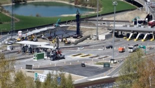 Bauarbeiten auf der Autobahn bei St. Michael