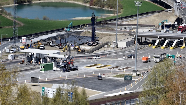 Bauarbeiten auf der Autobahn bei St. Michael