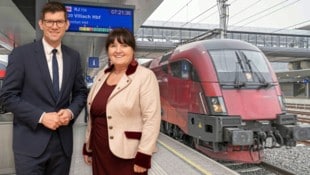 Martin Gruber und Manuela Khom wollen ein Ende des Stückelungsverbots auf der Koralmstrecke. 