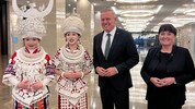 Landeshauptmann Mario Kunasek (FPÖ) und seine Stellvertreterin Manuela Khom (ÖVP) ziehen eine ...