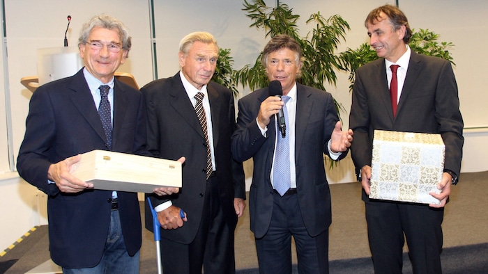 Von links: Klaus Leistner, Christian Poley, Peter Schröcksnadel und Reinhold Zitz.