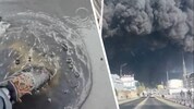 Über der Stadt Tuapse gab es gigantische Rauchwolken, schwarzer Regen fiel vom Himmel.