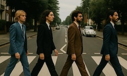 „The Velvet Sundown“ lehnt sich an das legendäre Beatles-Cover „Abbey Road“ an – und hat ...