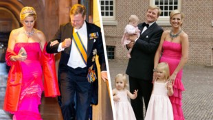 Königin Máxima strahlte beim Diplomaten‑Dinner im Farbenrausch (links) – und bewies, dass ihr ...