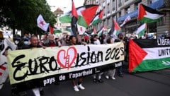 Auch der ESC 2025 in Basel (Schweiz) wurde von vielen Demonstrationen begleitet.