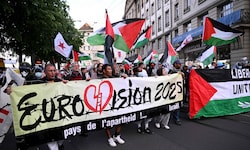 Auch der ESC 2025 in Basel (Schweiz) wurde von vielen Demonstrationen begleitet.
