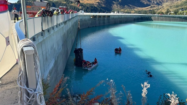 Im Oktober musste ein Auto aus dem Kops Stausee geborgen werden.