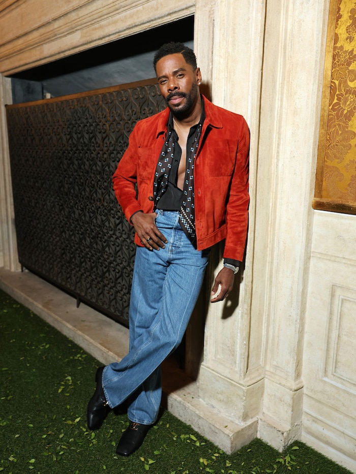 Auch bei der Valentino Herbst/Winter-Fashion Show überzeugte Domingo im coolen Look mit roter ...