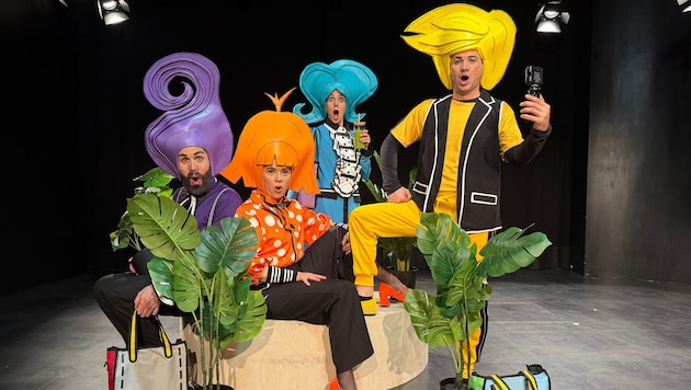 Therapiestunde und Yoga-Retreat: Die vier Schauspieler begeben sich in die über- zeichnete ...