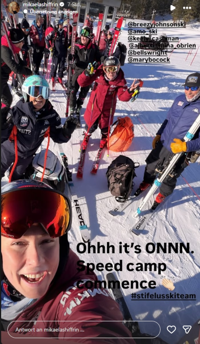 Aktuell weilt Mikaela Shiffrin noch mit dem US-Speedteam im Trainingslager.