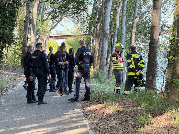 Am Donauufer ist derzeit ein Großaufgebot an Einsatzkräften vor Ort.