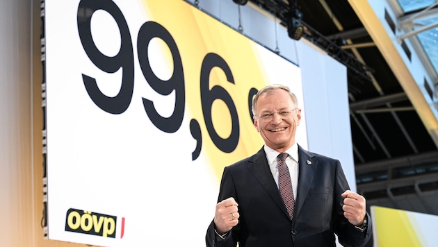 Starker Rückhalt innerhalb der ÖVP für Thomas Stelzer: Die Delegierten bestätigten ihn mit 99,6 ...