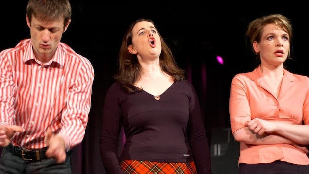 Lorenz Kabas, Juliette Eröd und Martina Zinner (v. li.) sind drei der Ensemblemitglieder des ...