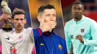 Leon Goretzka (links), Robert Lewandowski (Mitte) und David Alaba sind im Sommer wohl ablösefrei ...
