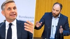 Wirtschaftsminister Hattmannsdorfer (li.) und SPÖ-Geschäftsführer Seltenheim (re.) sind sich in ...