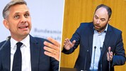 Wirtschaftsminister Hattmannsdorfer (li.) und SPÖ-Geschäftsführer Seltenheim (re.) sind sich in ...