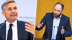 Wirtschaftsminister Hattmannsdorfer (li.) und SPÖ-Geschäftsführer Seltenheim (re.) sind sich in ...