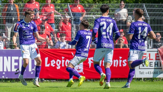 Paul Lipczinski (li.) erzielte das Goldtor für Austria Salzburg.