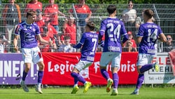 Paul Lipczinski (li.) erzielte das Goldtor für Austria Salzburg. 