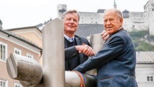 Stadtchef Josef Reschen (l.) und der bayerische Landrat Hans Schuierer kämpften Seite an Seite ...