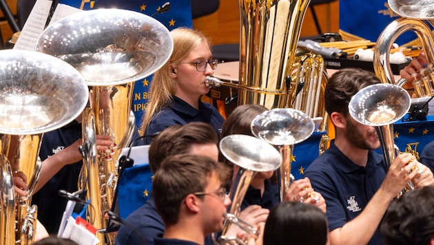 Auch viele junge Bläserinnen und Bläser nahmen teil