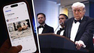 Trump selbst hatte zuvor erklärt, er gehe davon aus, dass er das Ziel des Mannes (auf dem Bild ...