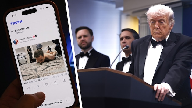 Trump selbst hatte zuvor erklärt, er gehe davon aus, dass er das Ziel des Mannes (auf dem Bild ...