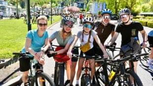 Diese Familie reiste aus Viktring an und legte in Velden eine Pause ein. „Wir brauchten bis ...