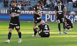 Die Sturm-Spieler haben schon einmal frenetischer gejubelt.