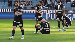 Die Sturm-Spieler haben schon einmal frenetischer gejubelt.