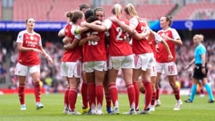 Die Arsenal-Frauen gewannen im Champions-League-Halbfinale gegen Lyon.