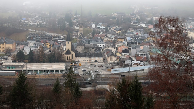 Blick auf das Zentrum von Bischofshofen.