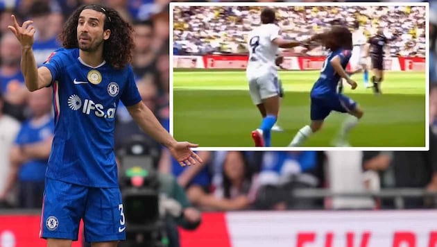Marc Cucurella wurde an den Haaren gezogen. Täter Calvert-Lewin blieb unbestraft.
