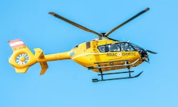 Der ÖAMTC-Rettungshubschrauber Europa 3 flog das Kind ins Krankenhaus nach Linz.
