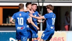 Fünfmal drehten die Grödiger Kicker zum Torjubel ab.