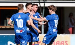 Fünfmal drehten die Grödiger Kicker zum Torjubel ab.
