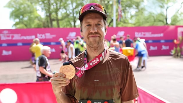 Sebastian Vettel lief den London-Marathon in unter drei Stunden.