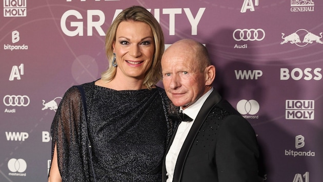 Maria Riesch mit ihrem Partner Johann Schrempf.