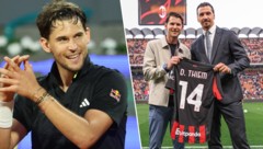 Dominic Thiem hat Zlatan Ibrahimovic und Milan einen Besuch abgestattet. 