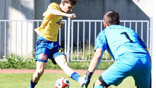 Adrian Wallner (l.) traf zum Sieg (49.) beim Startelfdebüt