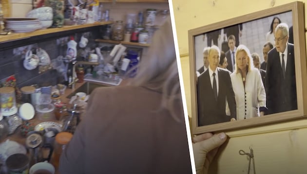 So sieht es in Kneissls Häuschen in Russland aus. Dort hängt auch das alte Foto rechts, das die ...