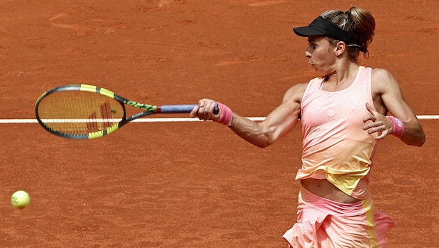 Julia Grabher will mit Power-Tennis punkten.
