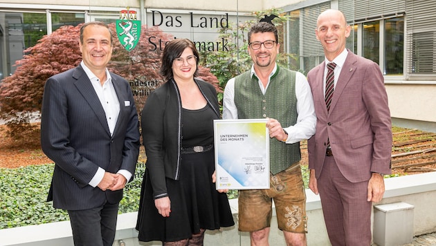 Christoph Ludwig (SFG), Michaela Reiterer, Harald Poßnitz-Reiterer und Landesrat Willibald ...