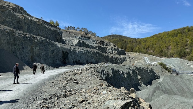 Lokalaugenschein bei der Abbaustätte in Pilgersdorf