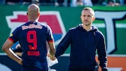 Trainer Daniel Beichler (re.) mit Karim Onisiwo.