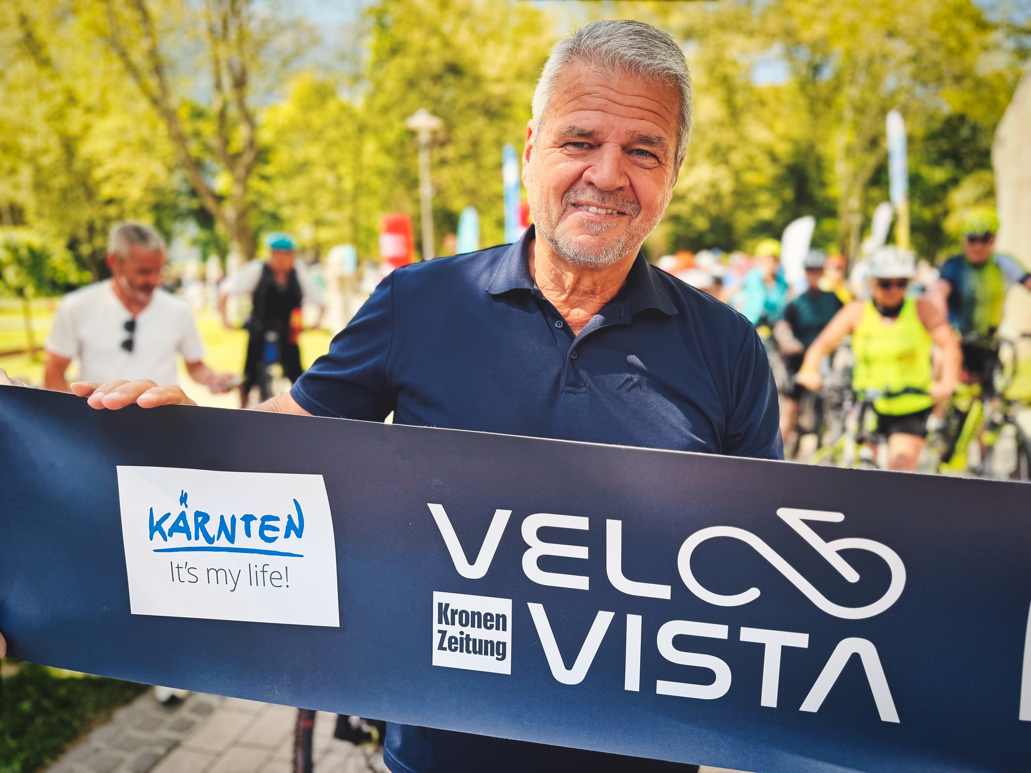 Stadtchef Gerhard Köfer beim Start in Spittal.