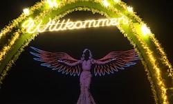 Am Montagabend haben Drohnen über Schloss Schönbrunn Symbolbilder der bisherigen ESC-Gewinner ...
