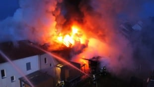 Die Feuerwehr ging aggressiv gegen das Flammenmeer vor. 