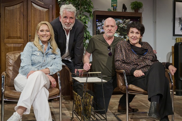 Fischer mit Stermann, Grissemann und der deutschen Sängerin Christiane Rösinger.