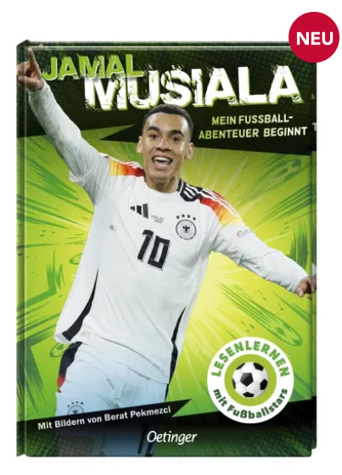 „Jamal Musiala. Mein Fußball-Abenteuer beginnt“ ist ab Freitag erhältlich.